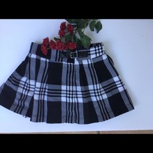Justice Plaid Pleated Skirt